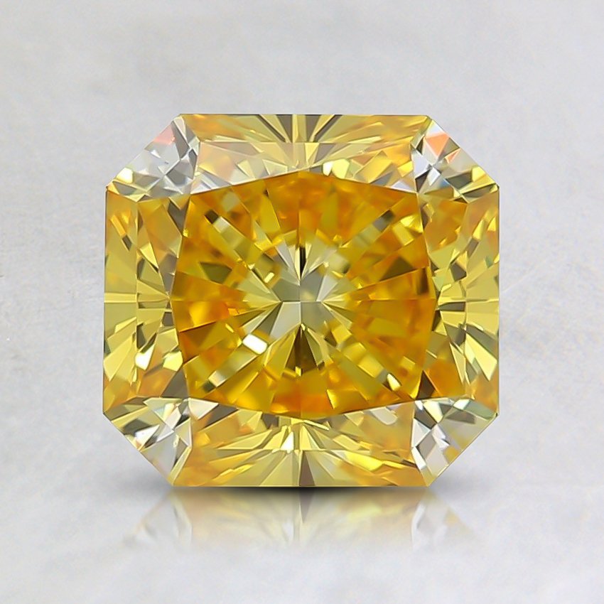 1.52 Ct. Fancy Vivid Orangy Yellow Radiant Lab Grown Diamond