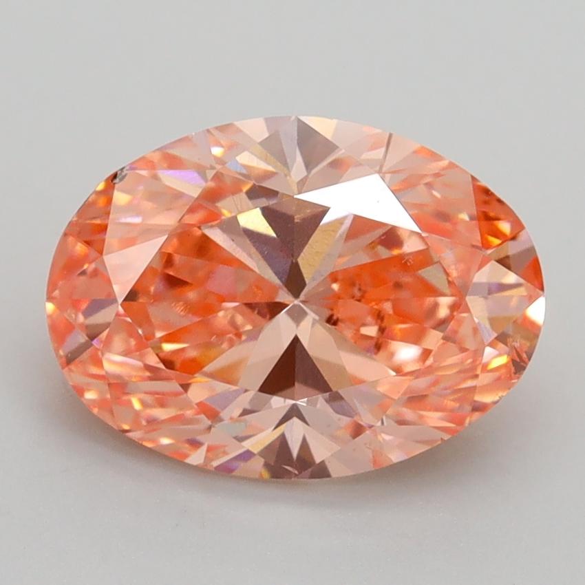 2.50 Ct. Fancy Vivid Pink Oval Lab Grown Diamond