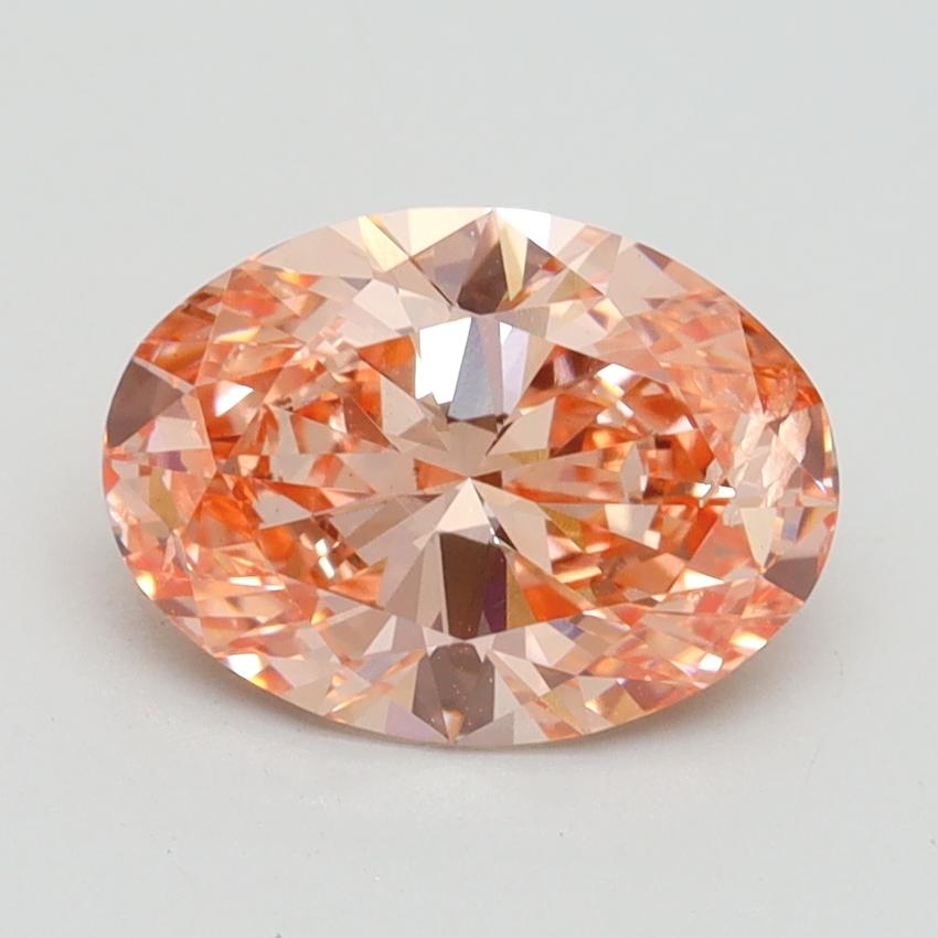 1.80 Ct. Fancy Intense Pink Oval Lab Grown Diamond