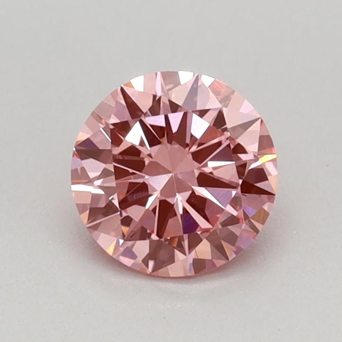 0.46 Ct. Fancy Vivid Pink Round Lab Grown Diamond