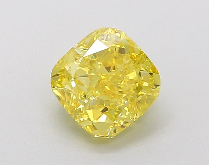 1.34 Ct. Fancy Vivid Yellow Cushion Lab Grown Diamond