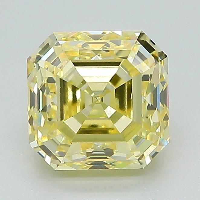 2.00 Ct. Fancy Yellow Asscher Lab Grown Diamond