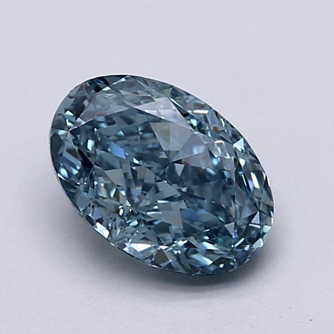 2.05 Ct. Fancy Vivid  Blue Oval Lab Grown Diamond