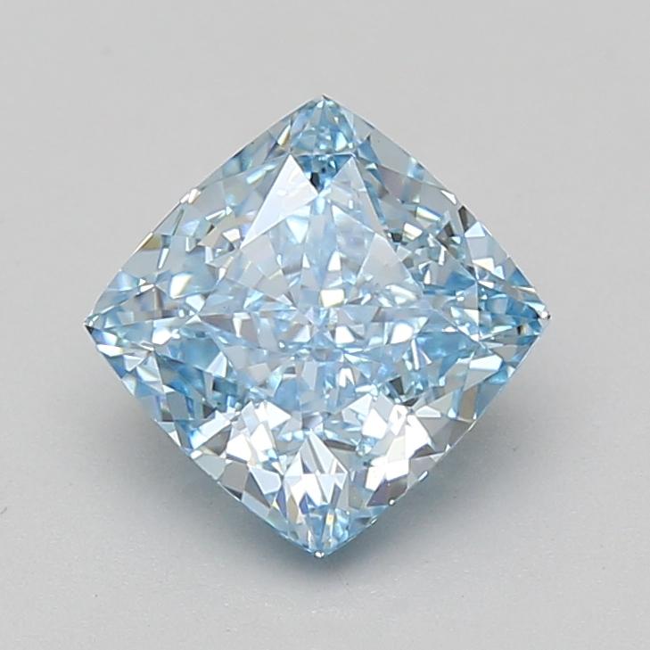 2.27 Ct. Fancy Vivid Blue Cushion Lab Grown Diamond