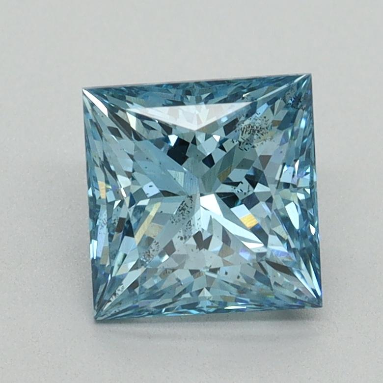 1.50 Ct. Fancy Vivid Blue Princess Lab Grown Diamond