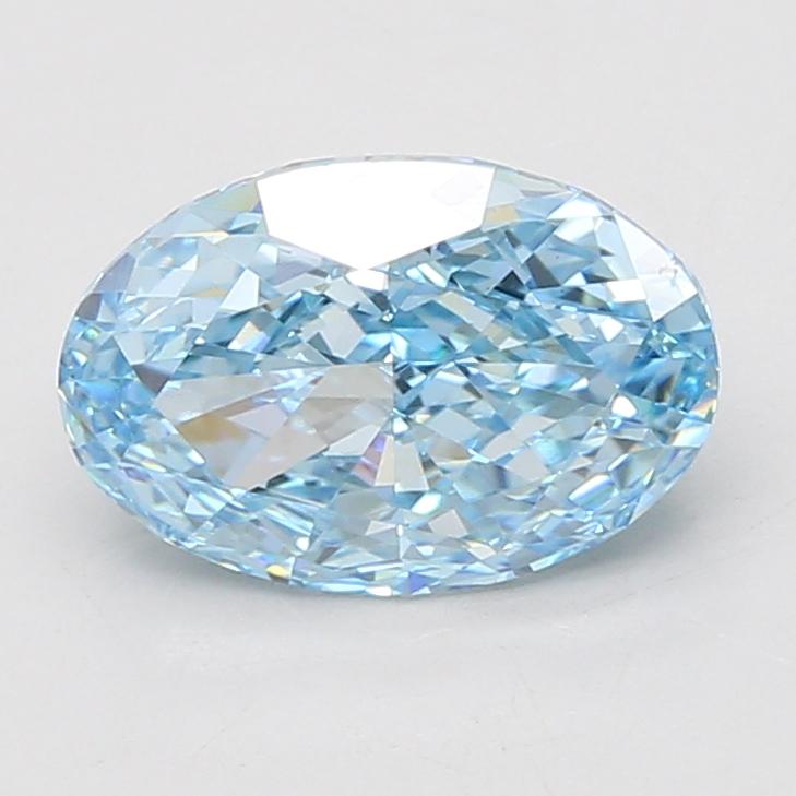 2.58 Ct. Fancy Vivid Blue Oval Lab Grown Diamond