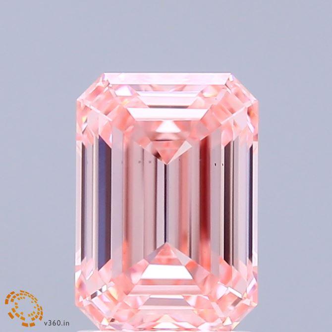 2.01 Ct. Fancy Vivid Pink Emerald Lab Grown Diamond