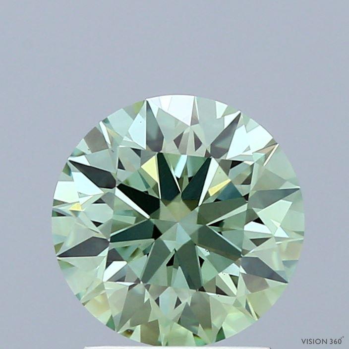 1.90 Ct. Fancy Vivid Green Round Lab Grown Diamond