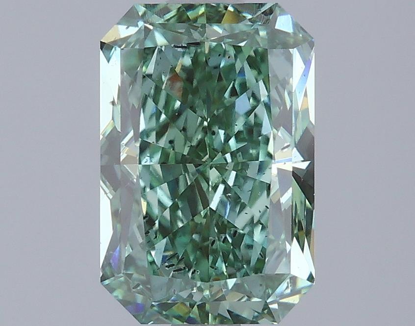 1.53 Ct. Fancy Vivid Green Radiant Lab Grown Diamond