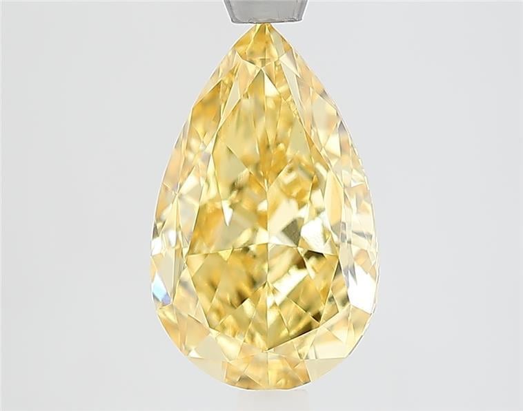 3.10 Ct. Fancy Intense  Yellow Pear Lab Grown Diamond