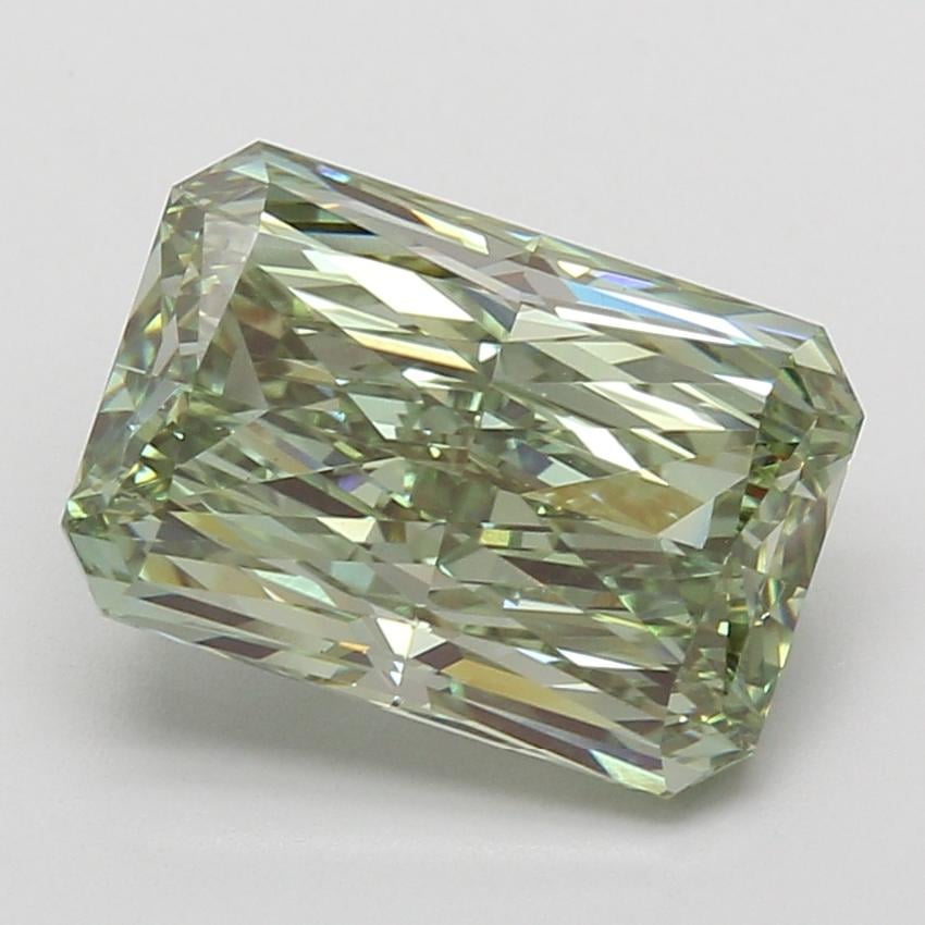 5.50 Ct. Fancy Vivid Green Radiant Lab Grown Diamond