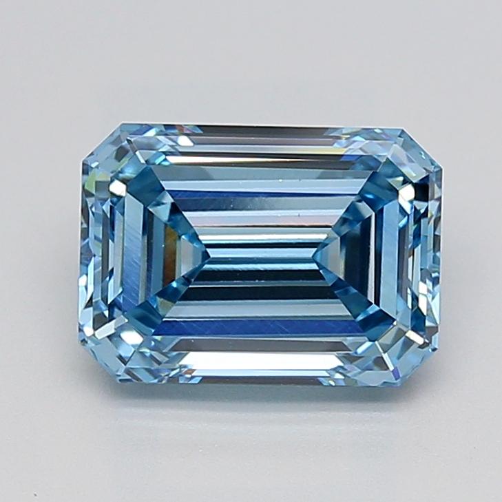 3.02 Ct. Fancy Vivid  Blue Emerald Lab Grown Diamond