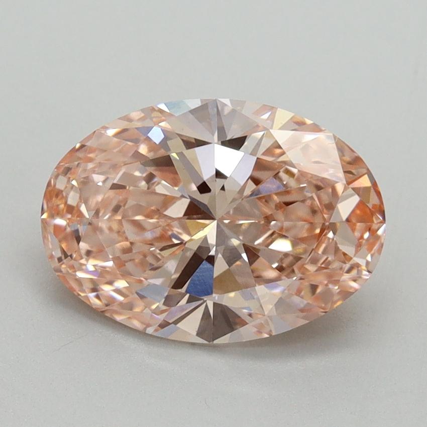 2.18 Ct. Fancy Vivid Pink Oval Lab Grown Diamond