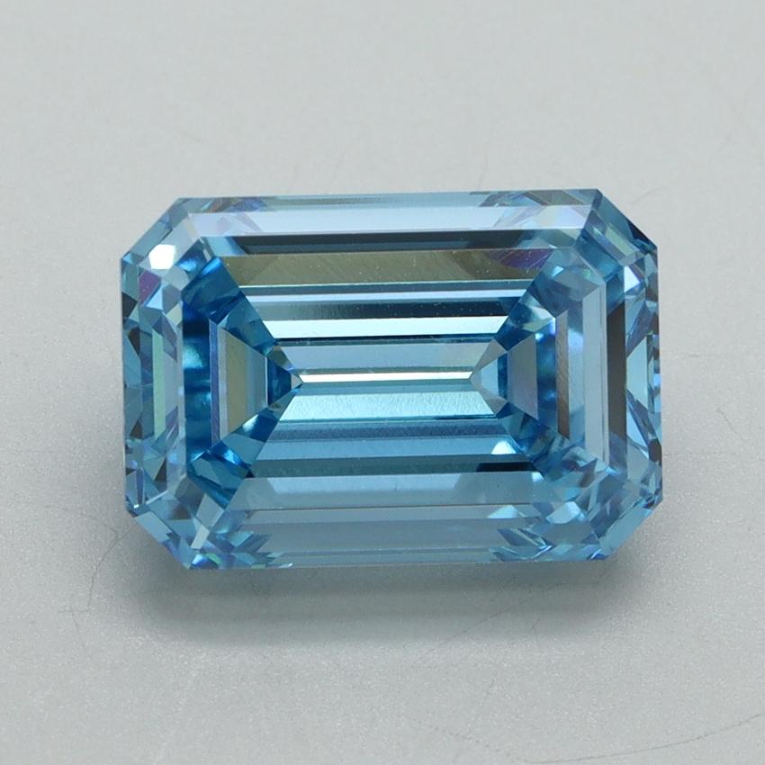 4.01 Ct. Fancy Vivid Blue Emerald Lab Grown Diamond