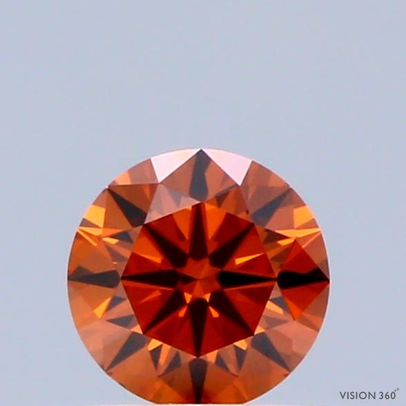 0.33 Ct. Fancy Deep  Orange Round Lab Grown Diamond