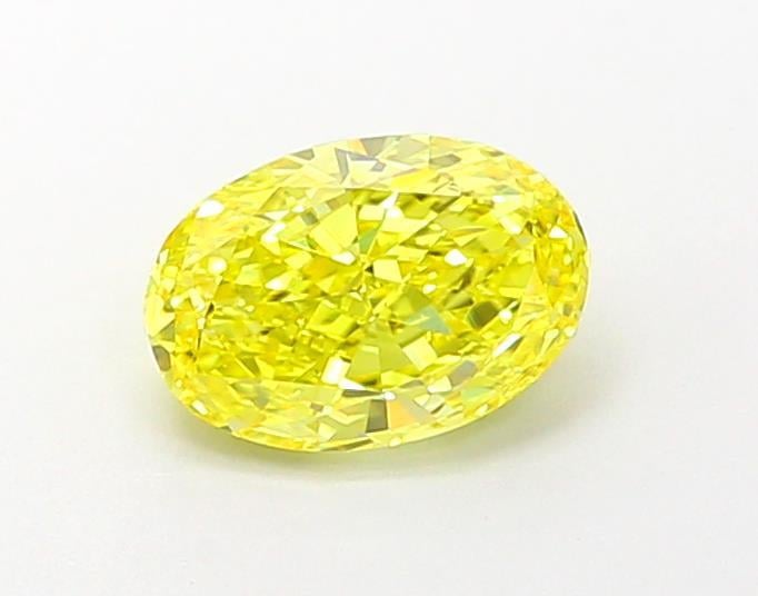 1.01 Ct. Fancy Vivid  Yellow Oval Lab Grown Diamond