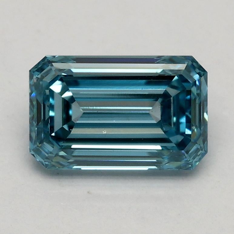 1.01 Ct. Fancy Vivid Blue Emerald Lab Grown Diamond
