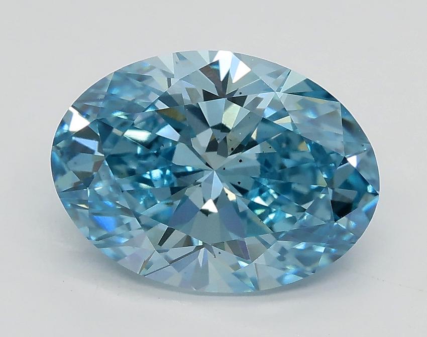 2.51 Ct. Fancy Vivid Blue Oval Lab Grown Diamond