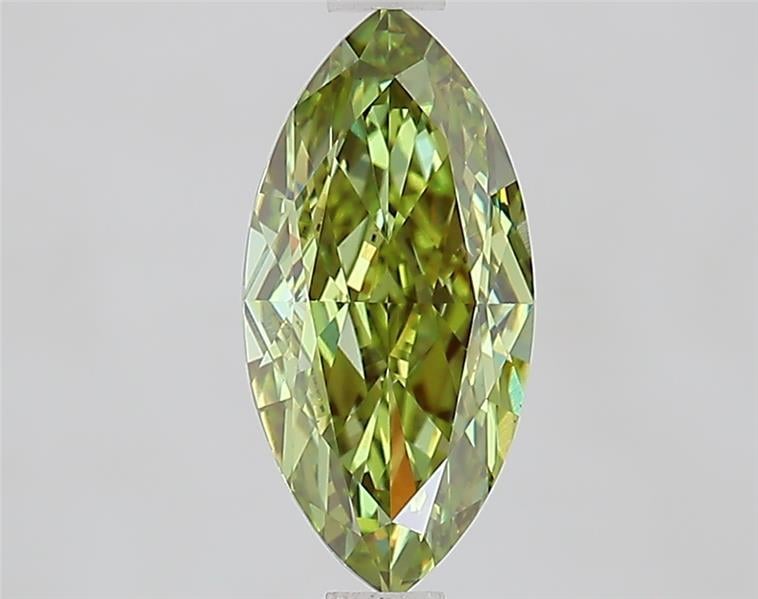 1.50 Ct. Fancy Vivid  Green Marquise Lab Grown Diamond