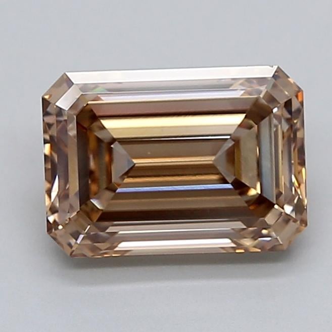 3.02 Ct. Light  Brown Emerald Lab Grown Diamond