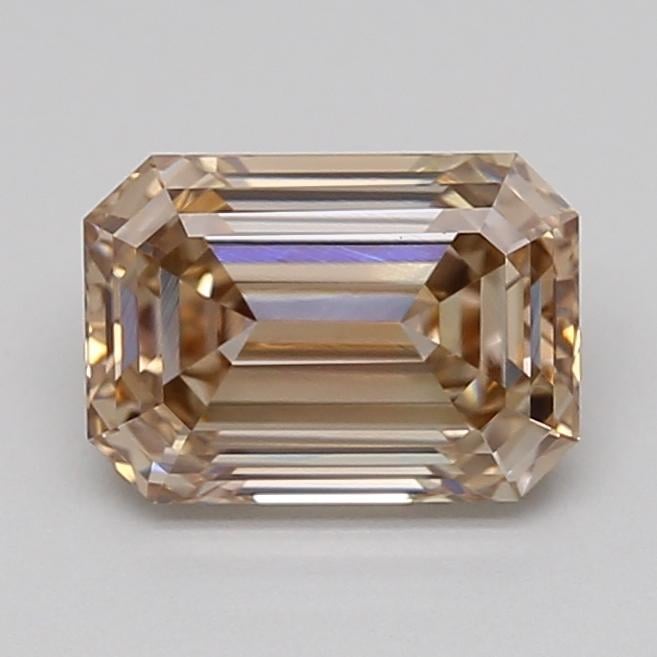 1.03 Ct. Very Light  Brown Emerald Lab Grown Diamond