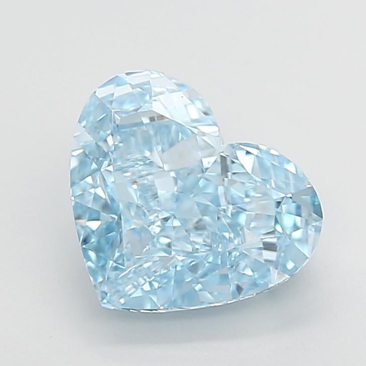 5.07 Ct. Fancy Vivid  Blue Heart Lab Grown Diamond