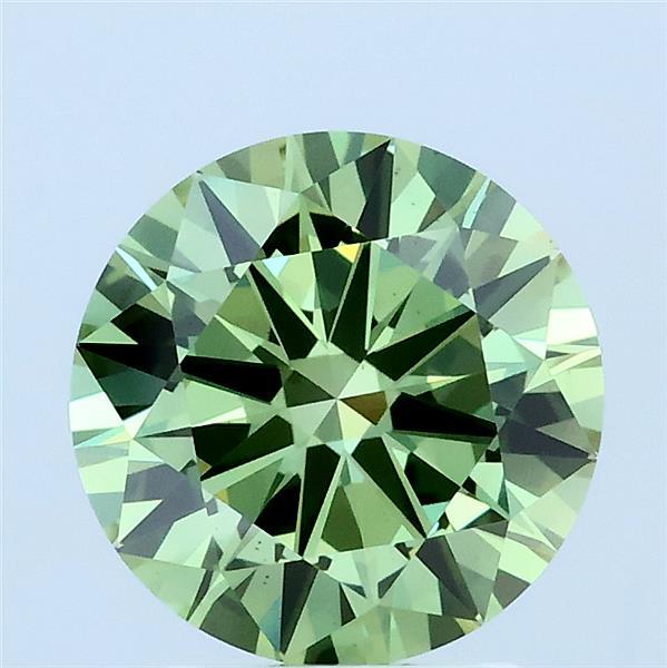 2.00 Ct. Fancy Vivid Green Round Lab Grown Diamond