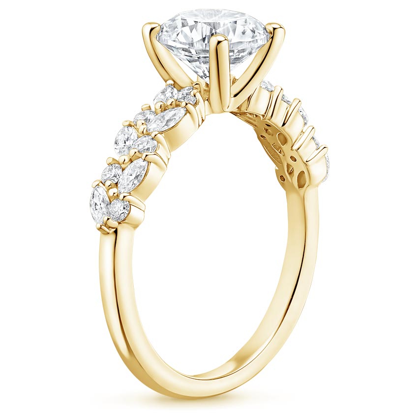 18K Yellow Gold Jardiniere Diamond Ring (1/2 ct. tw.), large side view