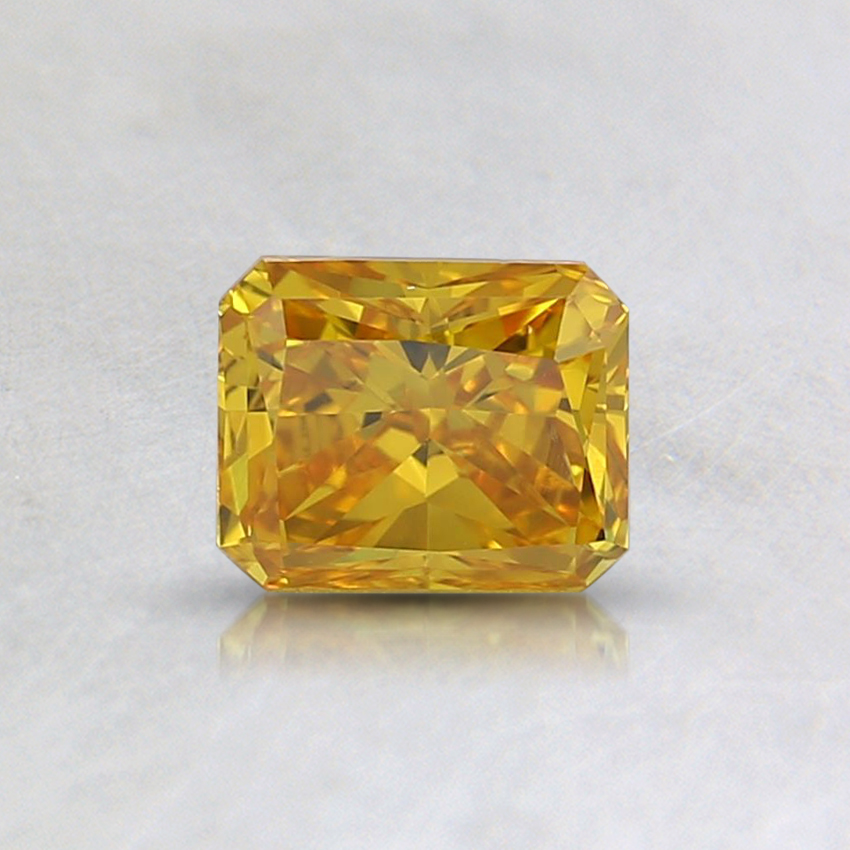 0.52 Ct. Fancy Vivid Orangy Yellow Radiant Lab Grown Diamond