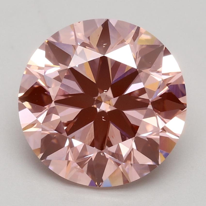 3.00 Ct. Fancy Intense Pink Round Lab Grown Diamond