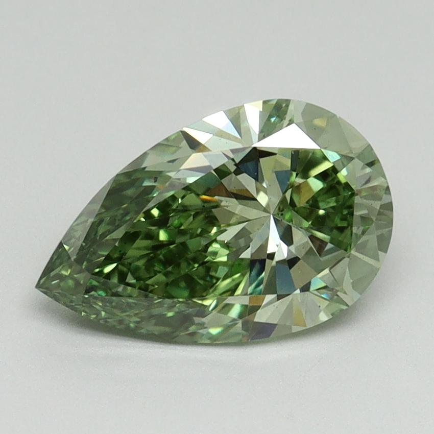 1.50 Ct. Fancy Vivid Green Pear Lab Grown Diamond