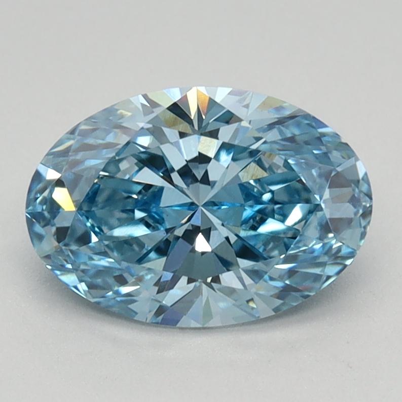 1.10 Ct. Fancy Vivid Blue Oval Lab Grown Diamond