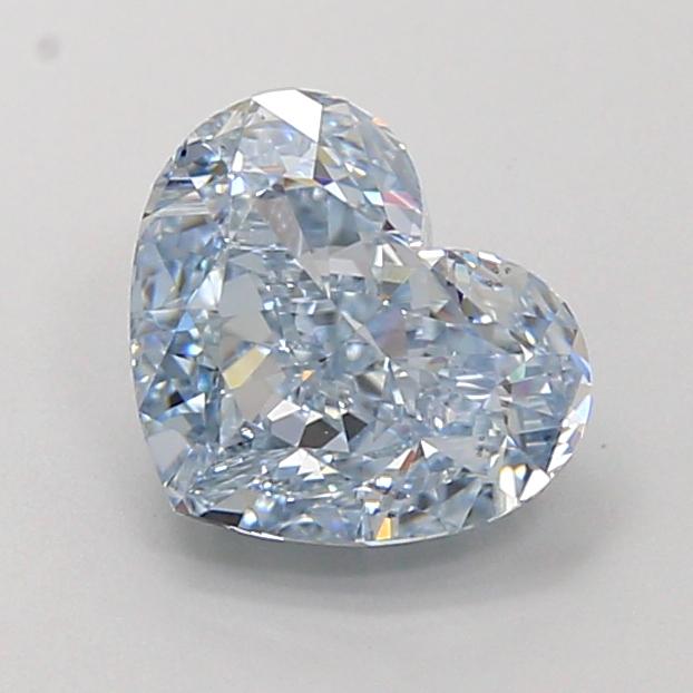 2.02 Ct. Fancy Intense Blue Heart Lab Grown Diamond