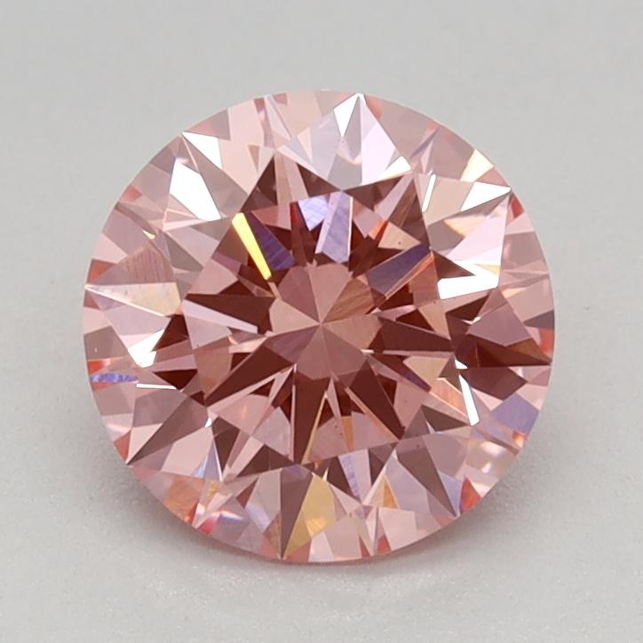 0.93 Ct. Fancy Vivid Pink Round Lab Grown Diamond