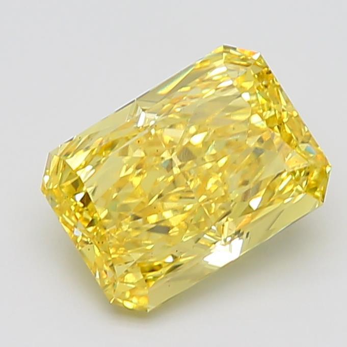 5.01 Ct. Fancy Vivid Yellow Radiant Lab Grown Diamond