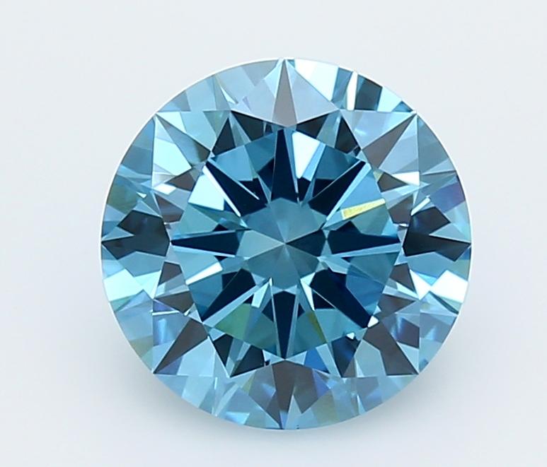 3.00 Ct. Fancy Vivid  Blue Round Lab Grown Diamond