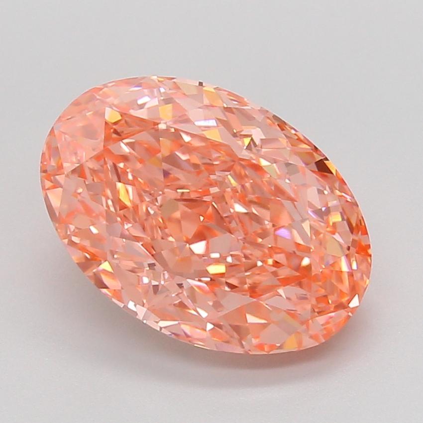 5.06 Ct. Fancy Vivid Pink Oval Lab Grown Diamond