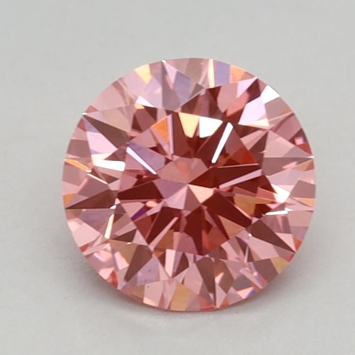 0.73 Ct. Fancy Vivid Pink Round Lab Grown Diamond