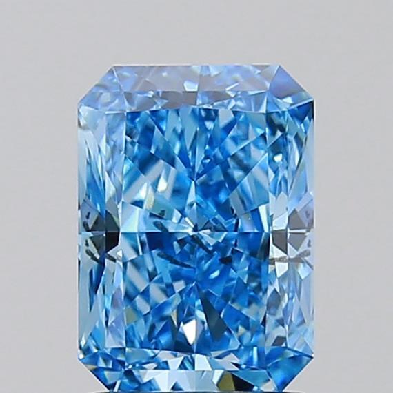 1.58 Ct. Fancy Vivid Blue Radiant Lab Grown Diamond