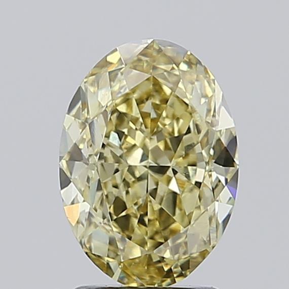 2.51 Ct. Fancy Intense Yellow Oval Lab Grown Diamond