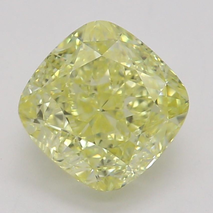 0.90 Ct. Fancy Intense Yellow Cushion Diamond