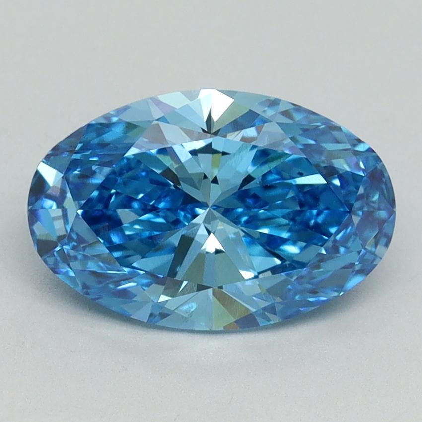 2.00 Ct. Fancy Vivid Blue Oval Lab Grown Diamond