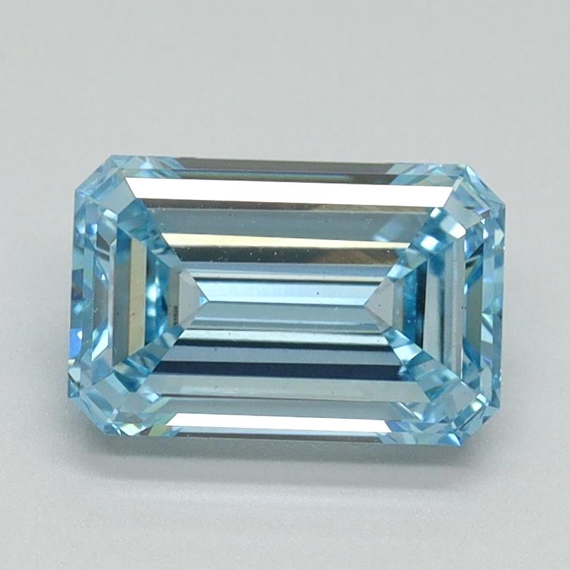 1.50 Ct. Fancy Vivid Blue Emerald Lab Grown Diamond