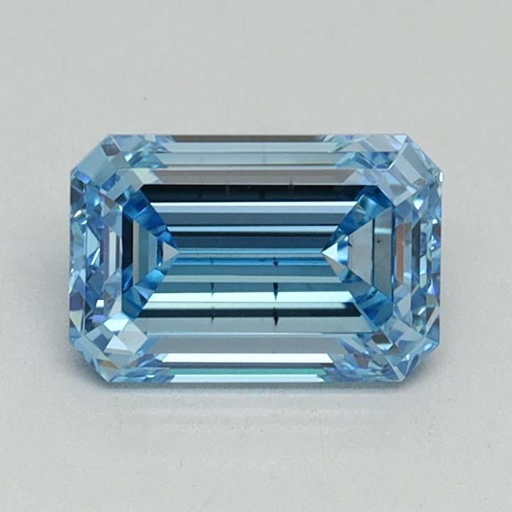 1.01 Ct. Fancy Vivid Blue Emerald Lab Grown Diamond