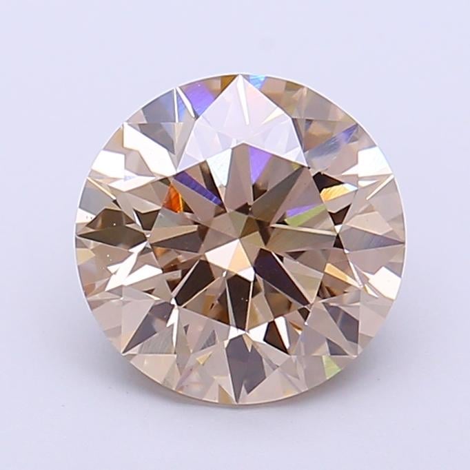 2.29 Ct. Fancy Light  Brown Round Lab Grown Diamond