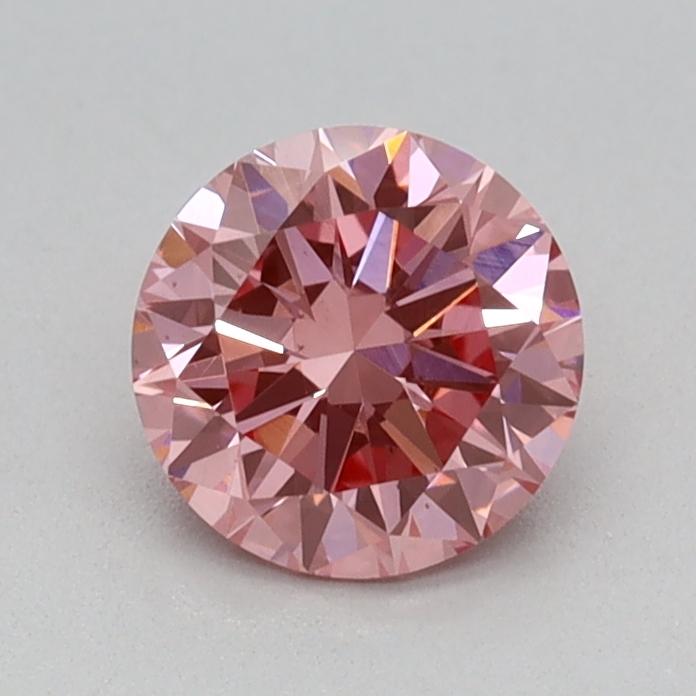 0.59 Ct. Fancy Vivid Pink Round Lab Grown Diamond