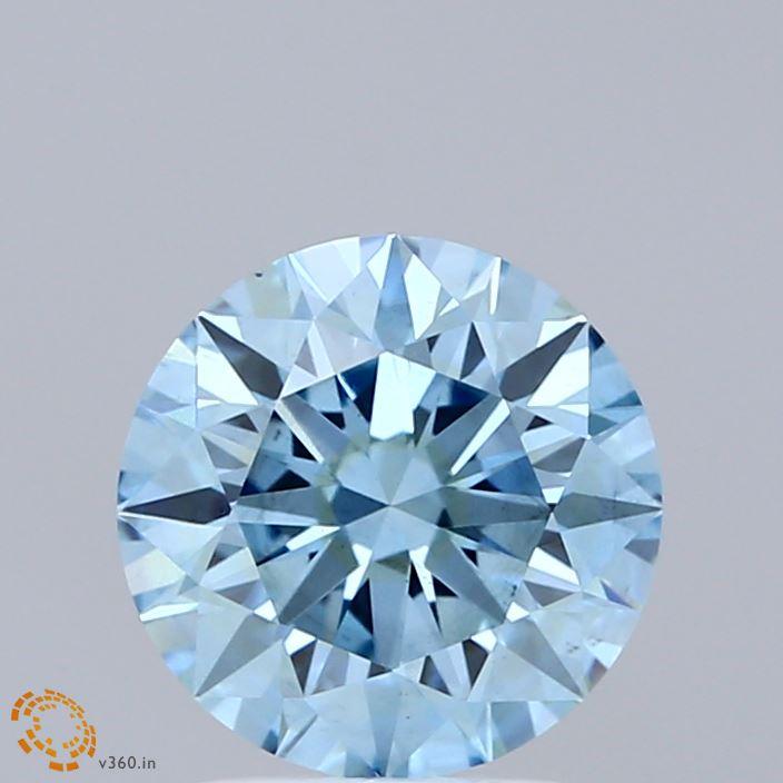 2.00 Ct. Fancy Vivid Blue Round Lab Grown Diamond