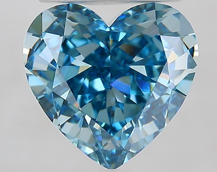 3.41 Ct. Fancy Vivid Blue Heart Lab Grown Diamond