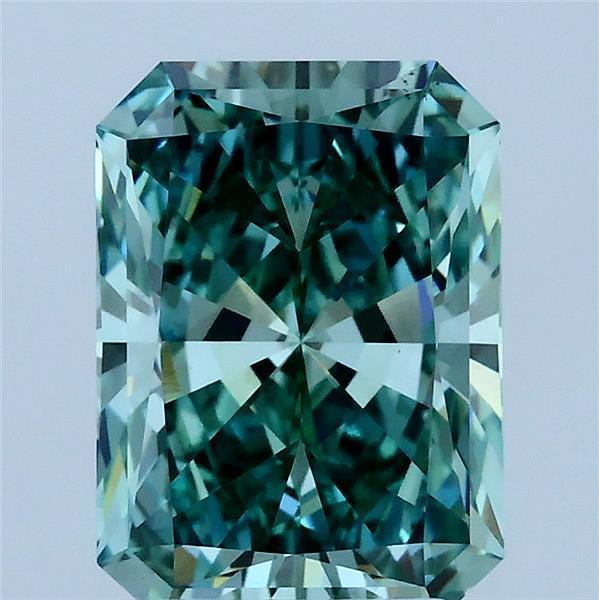 2.60 Ct. Fancy Vivid Green Radiant Lab Grown Diamond