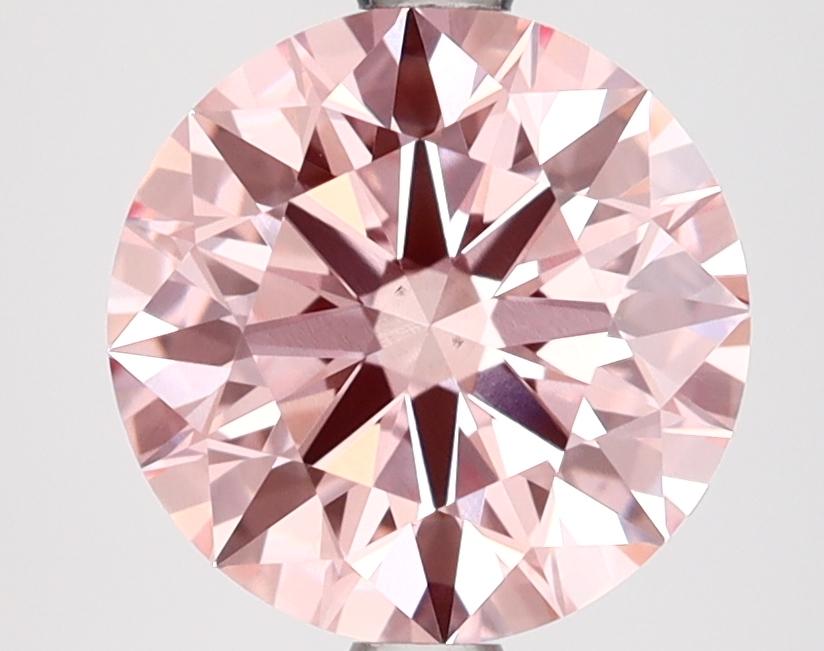 2.59 Ct. Fancy Vivid Pink Round Lab Grown Diamond